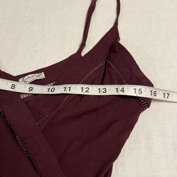 Free People Women's Mini Dress Red Rayon Sleeveless Size Small Party Dress - Picture 5 of 8